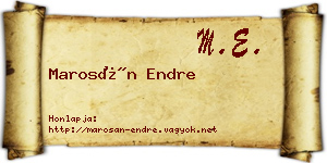 Marosán Endre névjegykártya