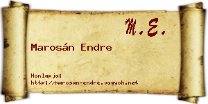 Marosán Endre névjegykártya